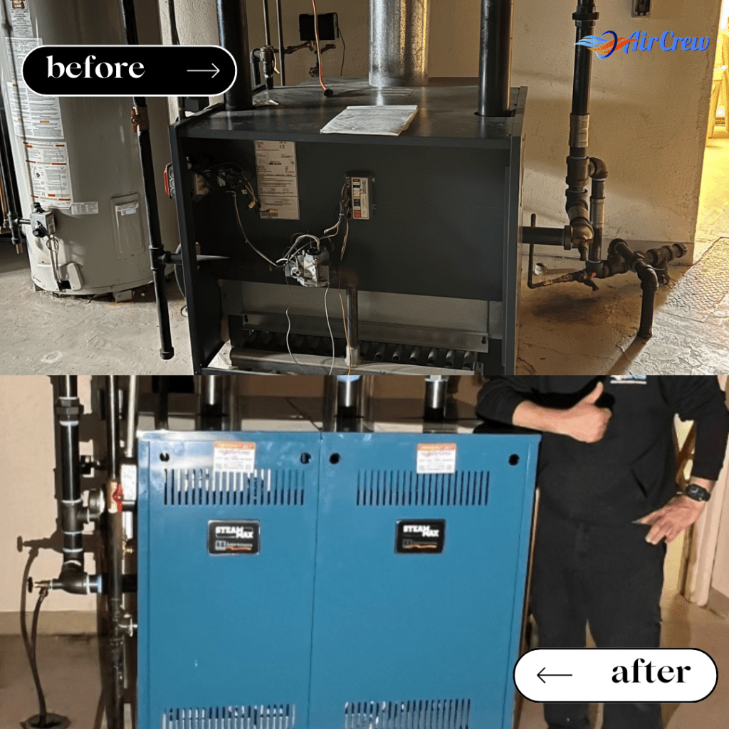Before and After HVAC installation